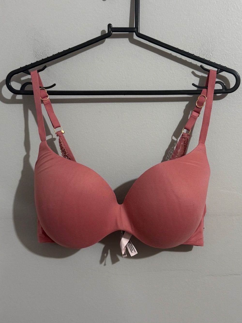 Victorias Secret Perfect Shape Bra 36D Push Up Padded Pink Lace Underwire